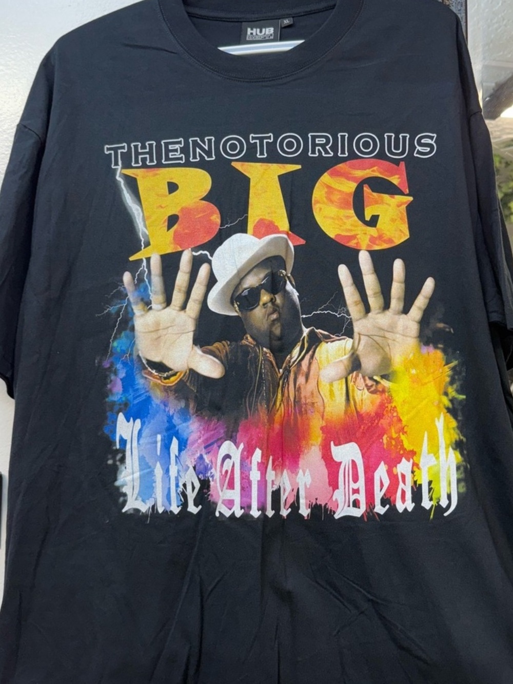 The Notorious B.I.G. "Life After Death" big Graphic rap Tee - Black - Picture 1 of 4